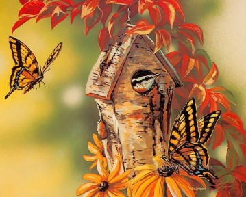  Butterfly Art - bird baby and butterfly